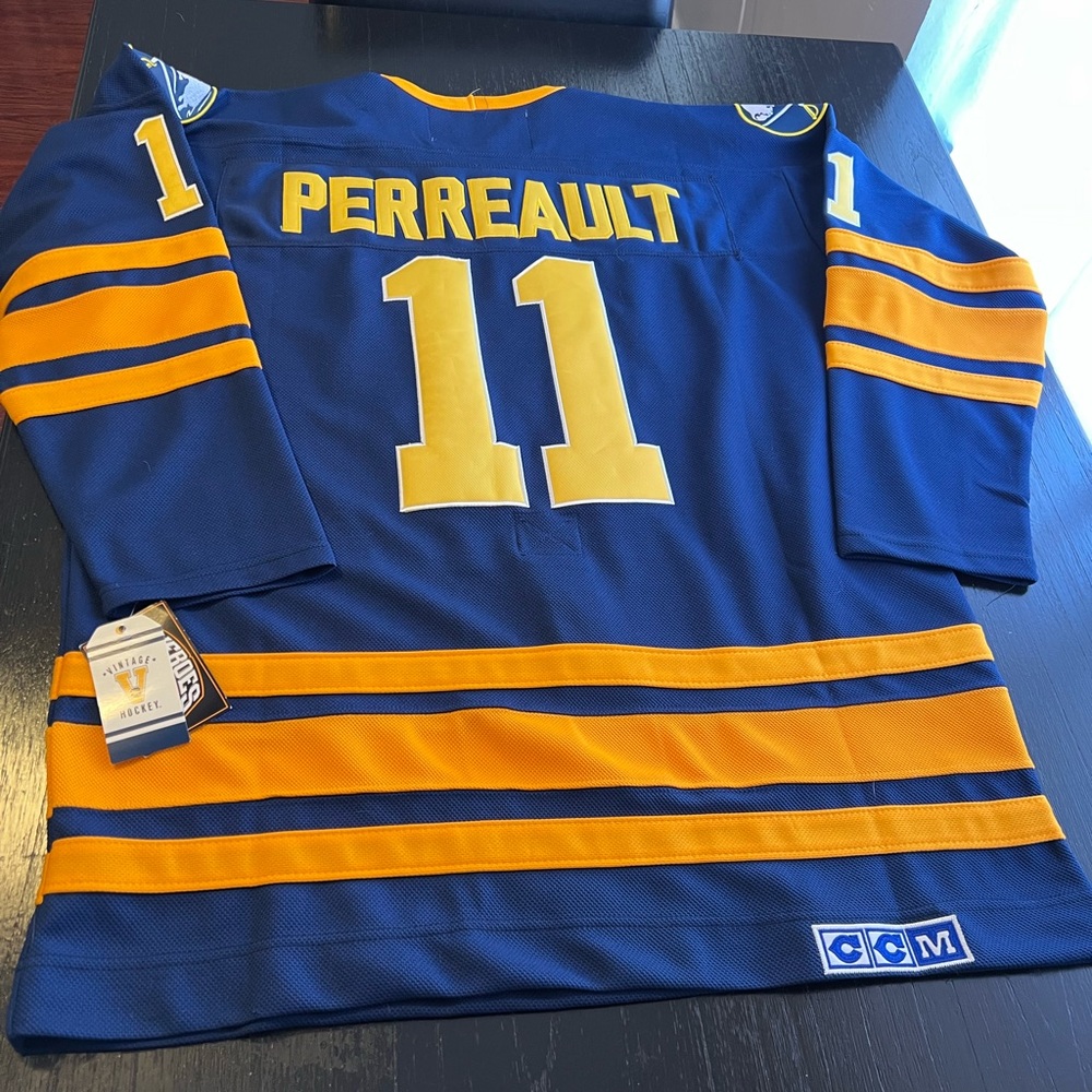 CCM Buffalo Sabres Gilbert Perreault Hockey Jersey French Connection